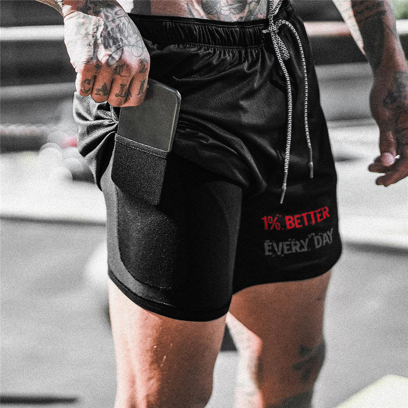 1% Better Every Day Print Men's Shorts
