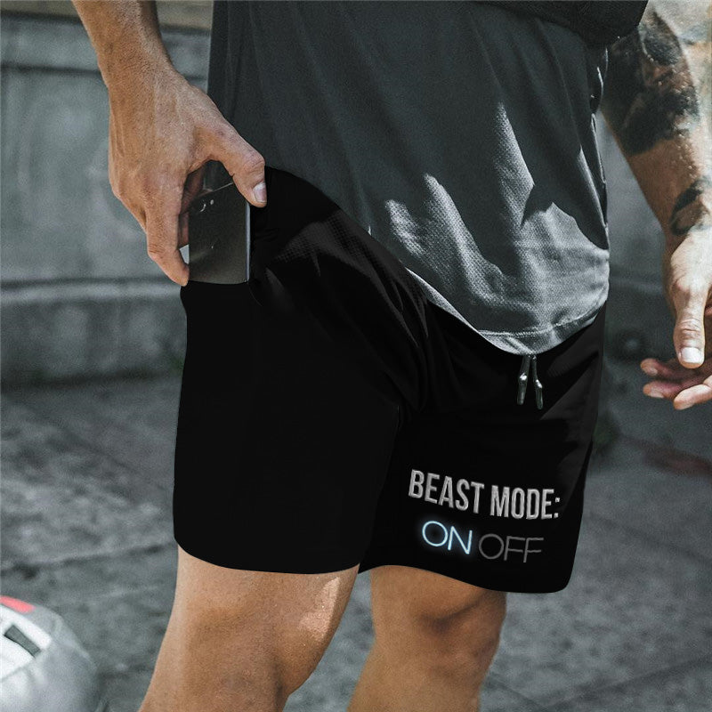 Beast Mode: On Off Print Men's Shorts