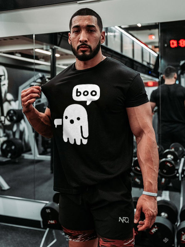 Boo Ghost Print Men's T-shirt
