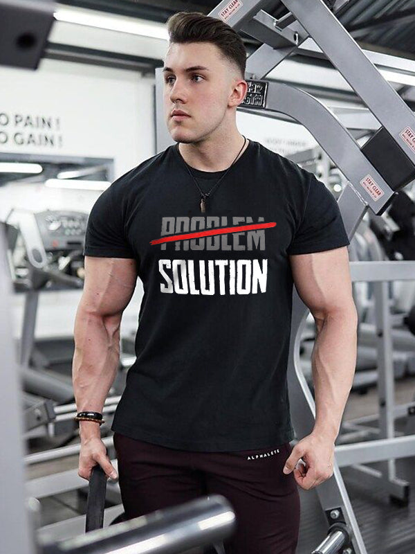 Problem Solution Printed Men's T-shirt