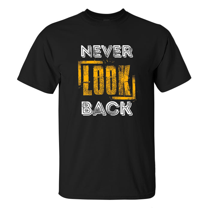 Never Look Back Printed Men's T-shirt