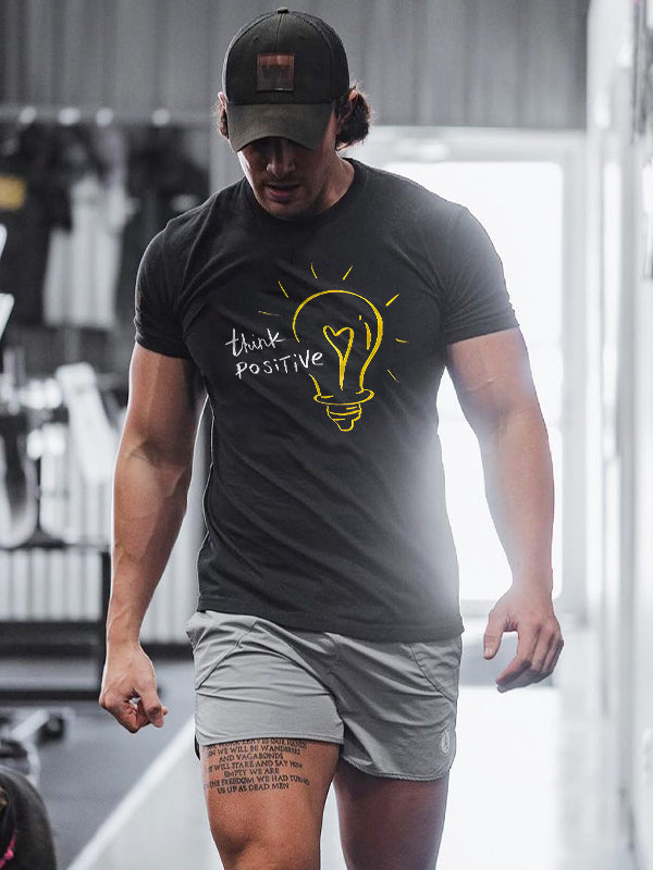Think Positive Printed Men's T-shirt