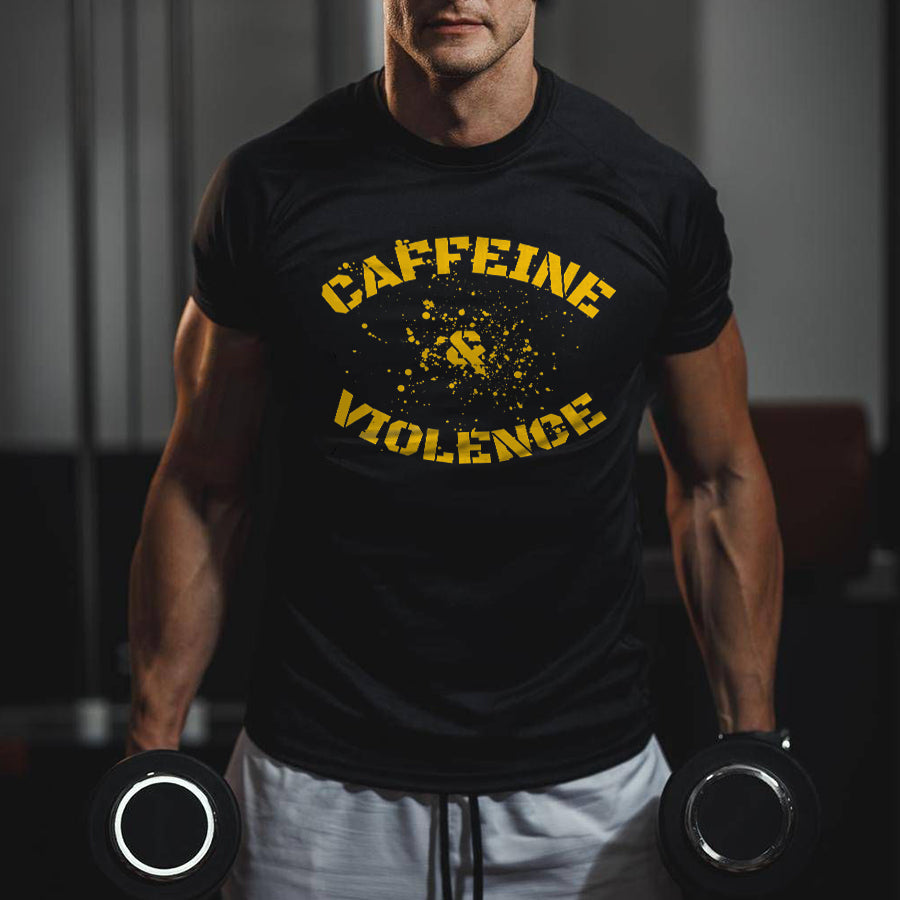 Caffeine & Violence Printed Men's T-shirt