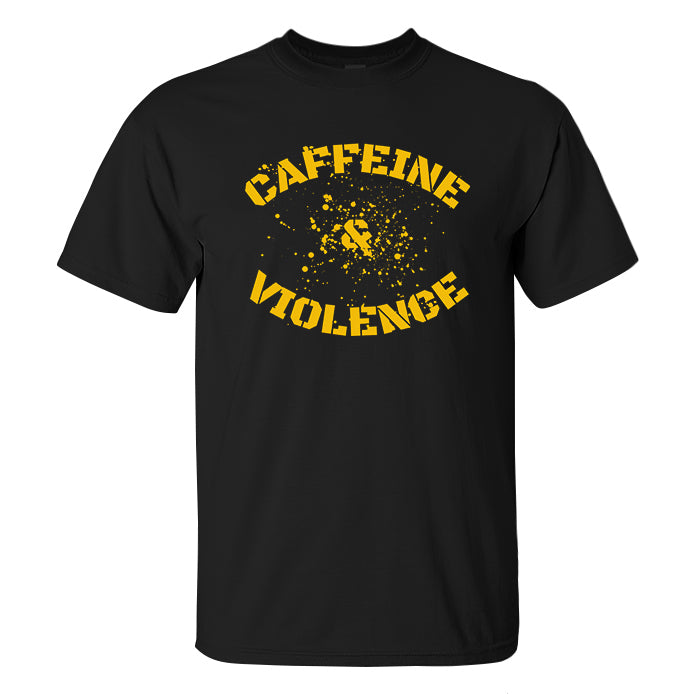 Caffeine & Violence Printed Men's T-shirt