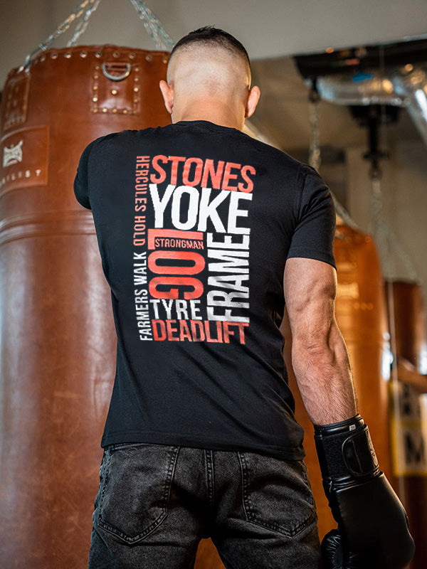 Strongman Hercules Hold Stones Log Deadlift Printed Men's T-shirt