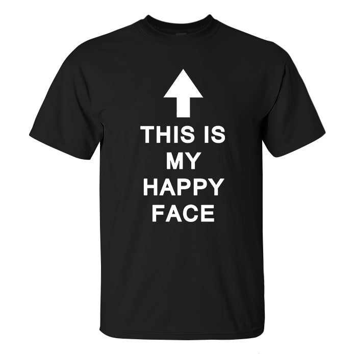 This Is My Happy Face Printed Men's T-shirt