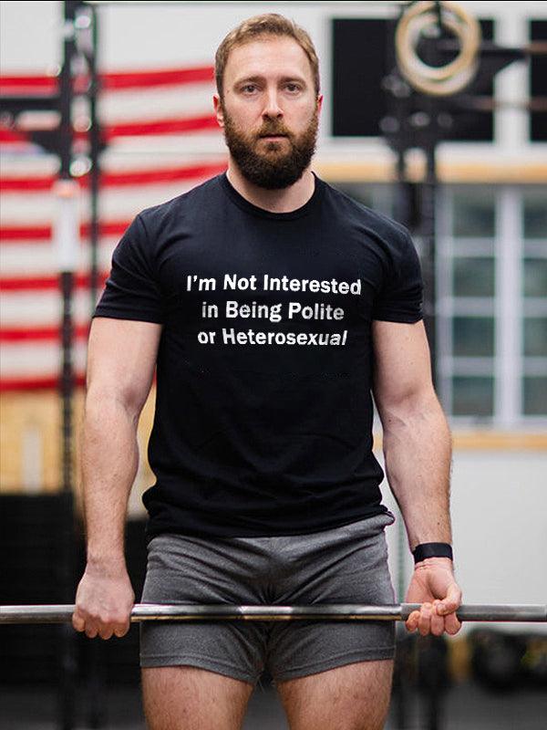 I'm Not Interested Printed Men's T-shirt