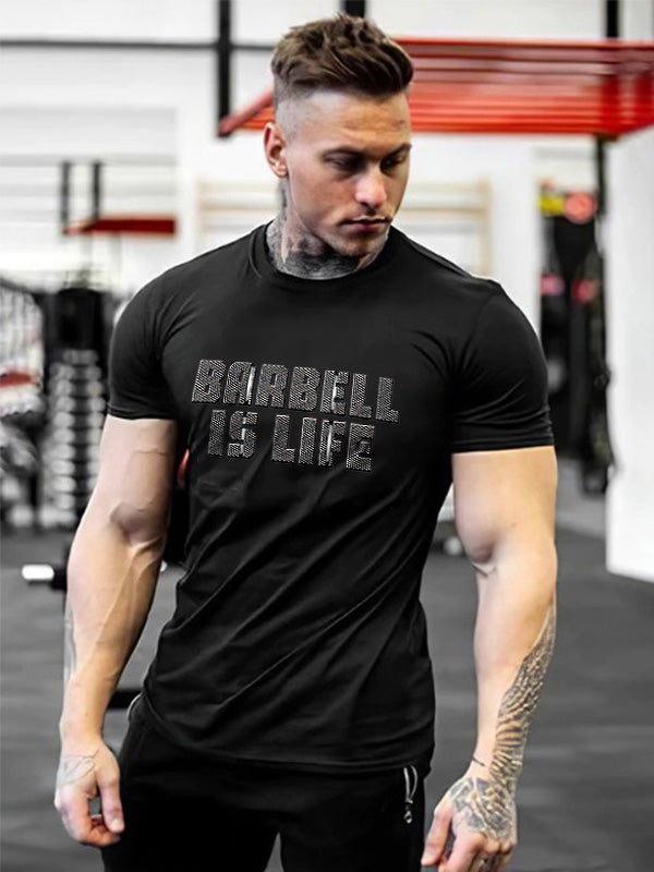 Barbell Is Life Printed Men's T-shirt