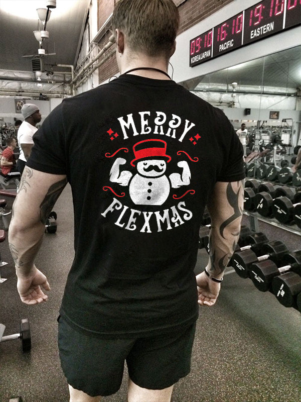 Merry Flexmas Printed Men's T-shirt