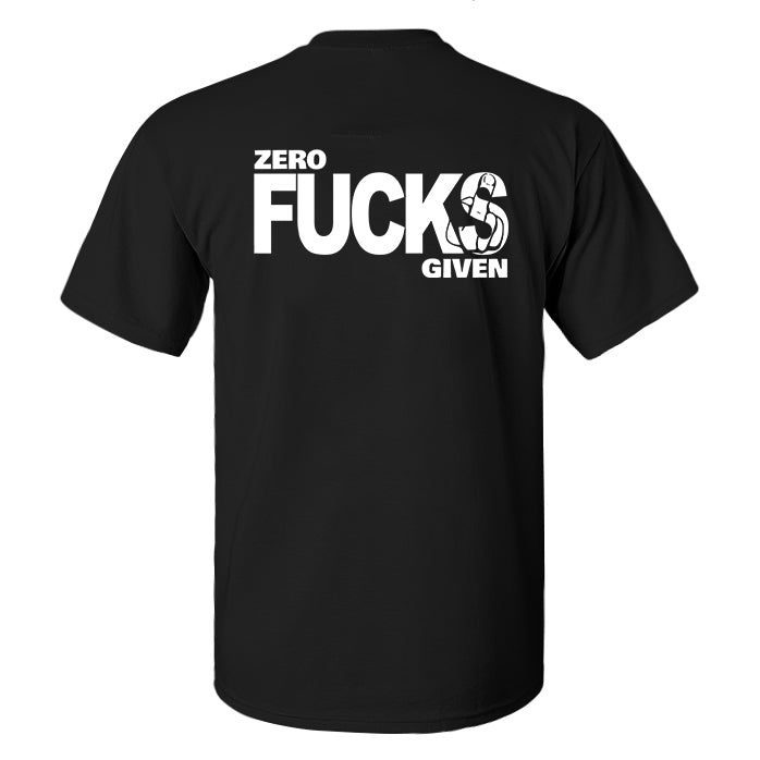 Zero F**Ks Given Printed Men's T-shirt