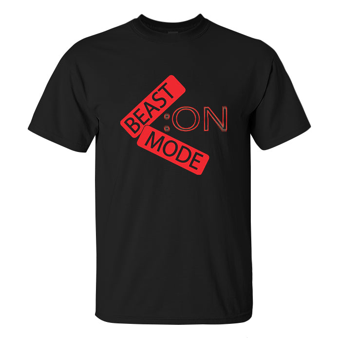 Beast Mode: On Printed Men's T-shirt