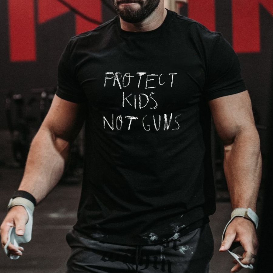 Pro Tect Kids Not Guns Printed Men's T-shirt
