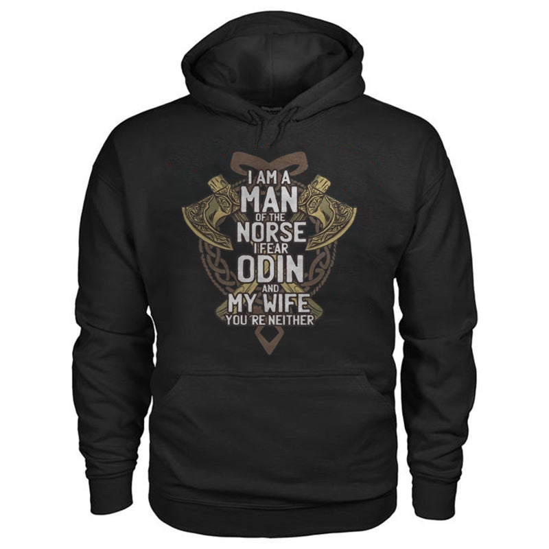 Vikings I Am A Man Of The Norse Printed Men's Hoodie