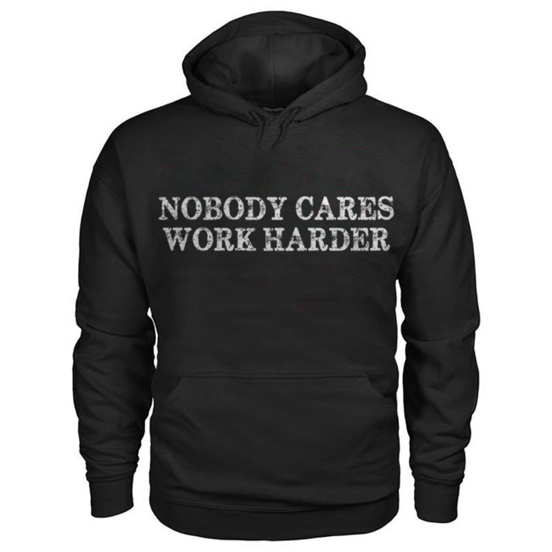Vikings Nobody Cares Work Harder Printed Men's Hoodie