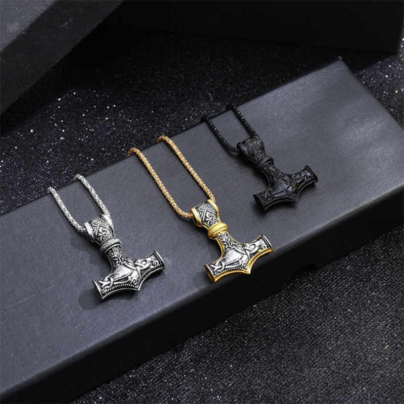 Goat Thor's Hammer Pendant All-match Necklace