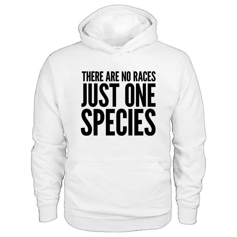 There Are No Races Just One Species Printed Men's Hoodie