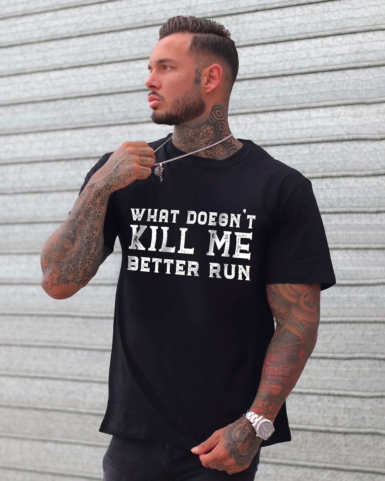 What Doesn't Kill Me Better Run Printed Men's T-shirt