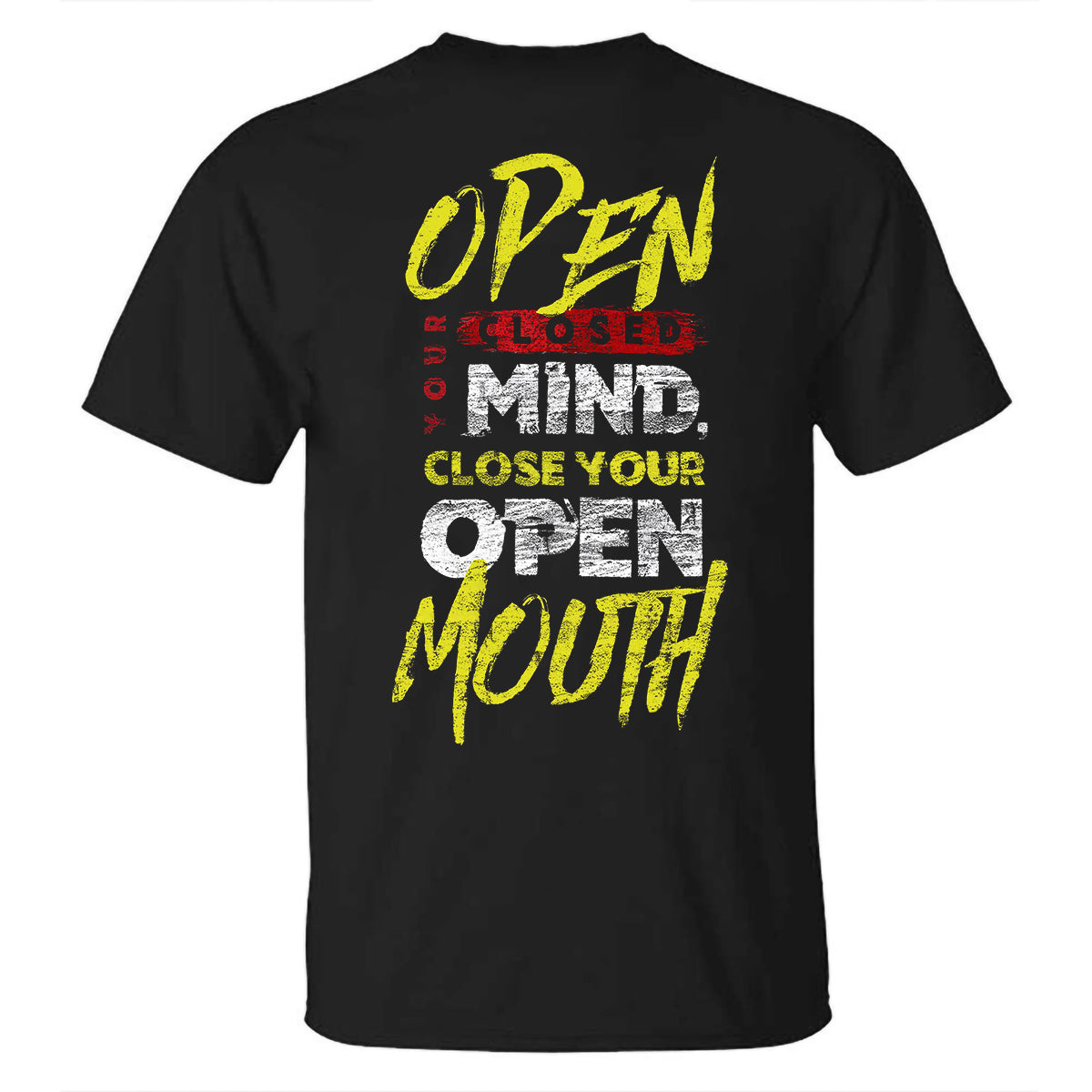 Open Your Mind Close Your Mouth Men's T-shirt