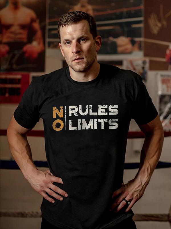 No Rules No Limits Printed T-shirt