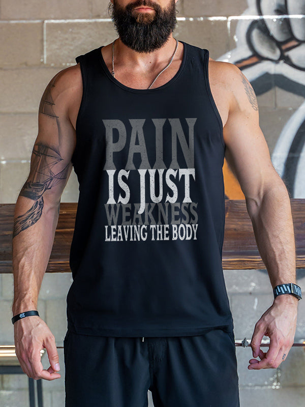 Pain Is Just Weakness Leaving The Body Printed Vest