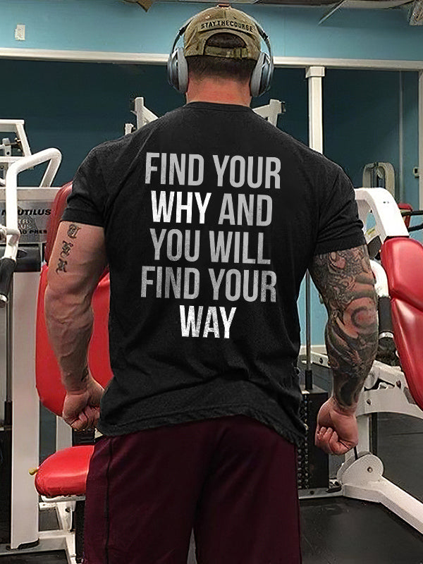 Find Your Why And You Will Find Your Way Printed T-shirt