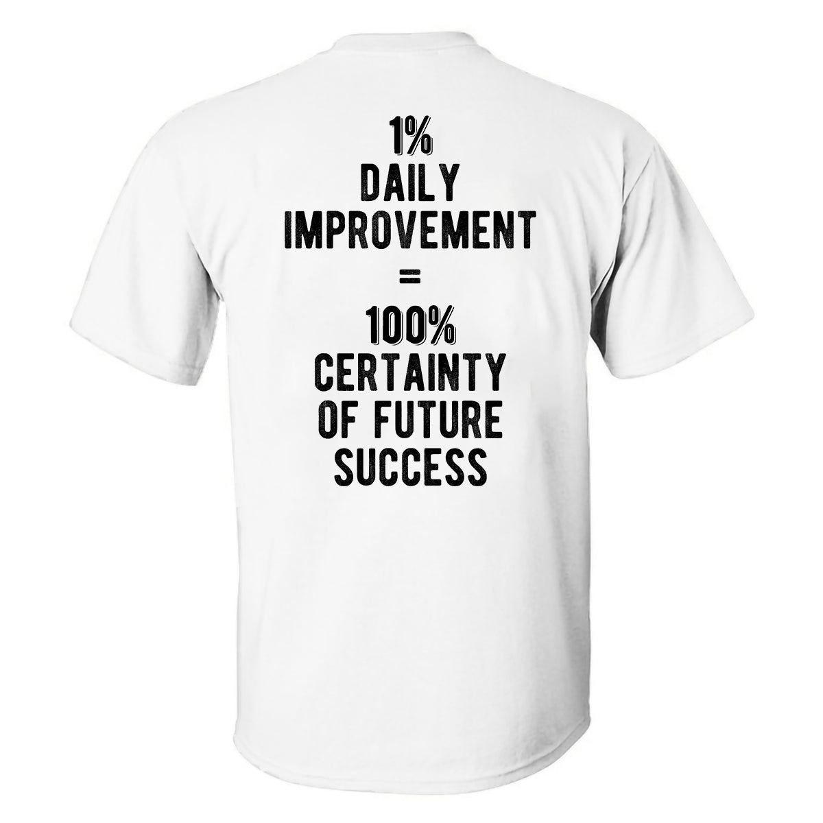 1% Daily Improvement = 100% Certainty Of Future Success Printed Men's T-shirt