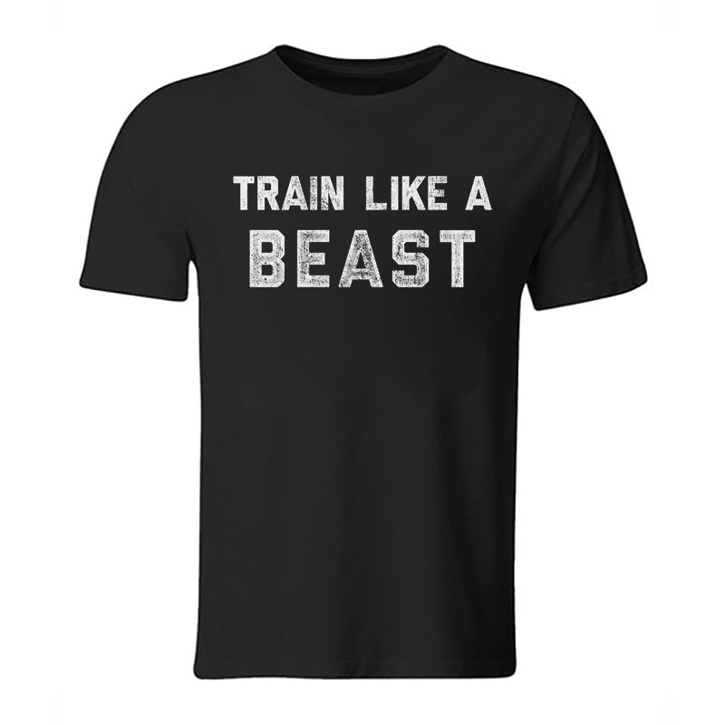 Train Like A Beast Print Men's T-shirt