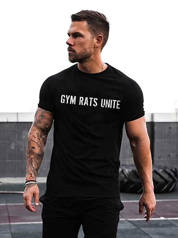 Gym Rats Unite Printed Men's T-shirt