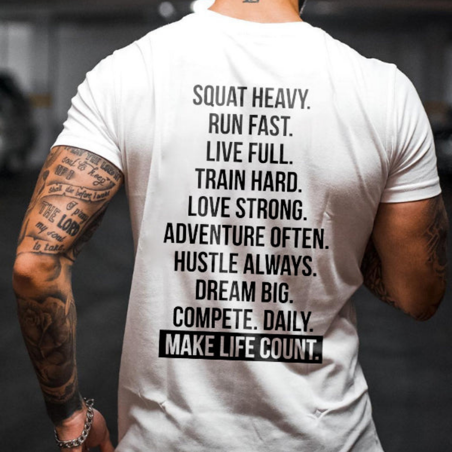 Make Life Count Printed Men's T-shirt